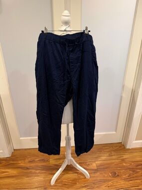 GAP Women’s Dark Navy Elastic-Waist  Pants